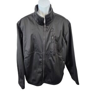 Swiss Tech Mens Black Full Zip Fleece Lined Softshell Jacket 2XL 50-52